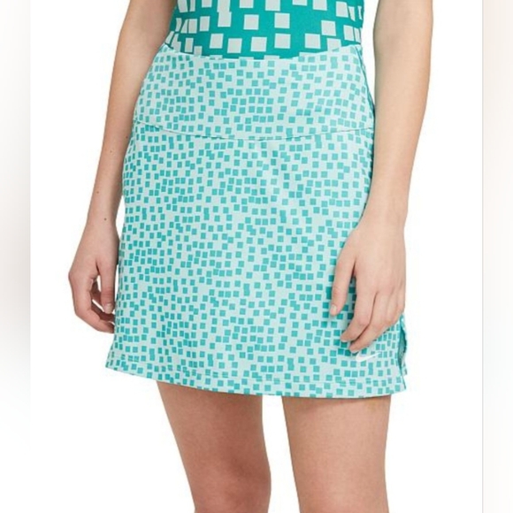 Nike Dri-Fit Women's Aqua UV Grid Print Golf Skort - Picture 1 of 14